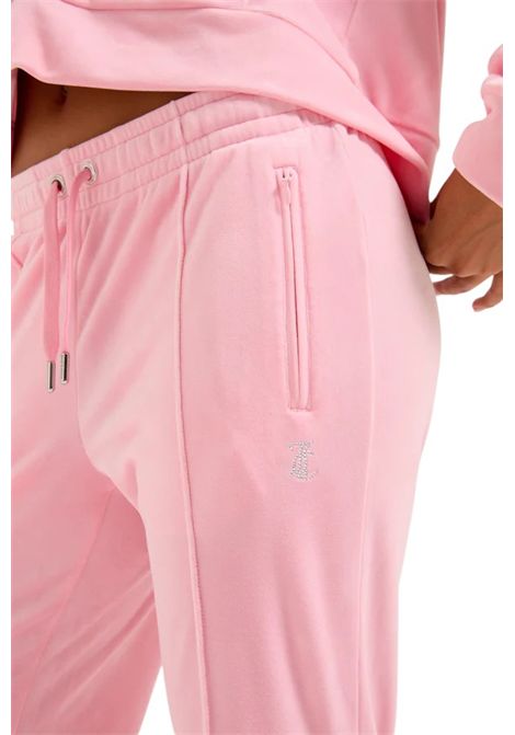 tina outline trackpantPantaloni in Velluto con Strass Logo Juicy Couture JUICY COUTURE | Pantaloni | VIJH70699JP2